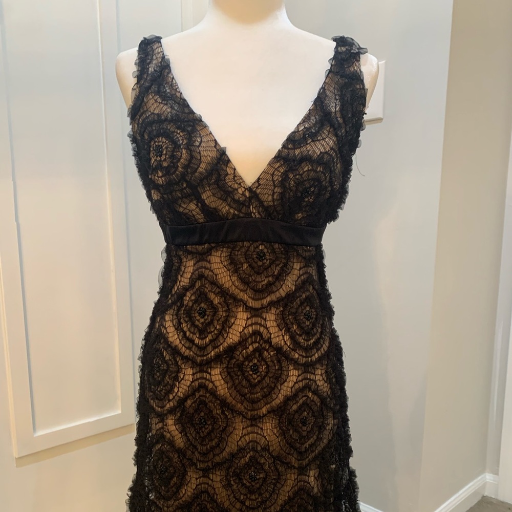 Tadashi collection Black Cocktail dress sz 4, knee length
